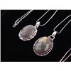 Image 2 : 2 Different Labradorite Sterling Pendants, Necklaces