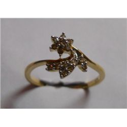 Ring of Diamond 0.14 Ctw in 1.79g 14kt Yellow Gold