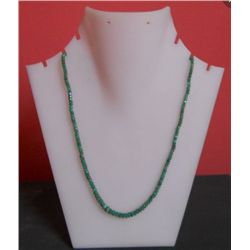 Emerald 45.30 CTW Necklace in Silver