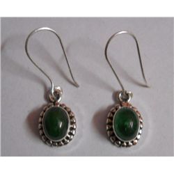 Emerald Earring weight 3.500g Sterling Silver