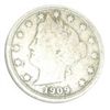 Image 1 : 1909 *KEY DATE* LIBERTY "V" NICKEL RED BOOK VALUE IS $12.00+ *NICE EARLY FINE GRADE*!!