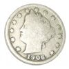 Image 1 : 1906 LIBERTY "V" NICKEL RED BOOK VALUE IS $4.00+ *NICE EARLY VERY GOOD GRADE*!!