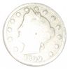 Image 1 : 1899 LIBERTY "V" NICKEL RED BOOK VALUE IS $5.00+ *NICE EARLY GOOD GRADE*!!