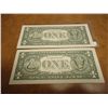 Image 2 : 2-2003-A $1 FRN'S LOW CONSECUTIVE SERIAL 'S (UNC)