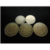 Image 2 : 1852 & 57 THREE CENT PIECES (SILVER) & 2-1865