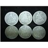 Image 1 : 6 ASSORTED 1890'S SEATED LIBERTY DIMES