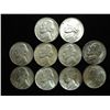 Image 1 : 10 ASSORTED 35% SILVER JEFFERSON WAR NICKELS