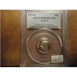 1979-S TYPE I ROOSEVELT DIME PCGS PR69 DCAM