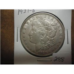 1921-D MORGAN SILVER DOLLAR