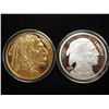 Image 1 : 2 INDIAN/BUFFALO DOLLAR SIZE MEDALS