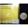 Image 2 : 1935 AUSTRALIA SILVER 3 PENCE