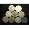 Image 2 : 9 ASSORTED 1880'S SEATED LIBERTY DIMES