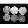 Image 1 : 6 ASSORTED 1870'S SEATED LIBERTY DIMES