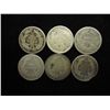 Image 2 : 6 ASSORTED 1870'S SEATED LIBERTY DIMES