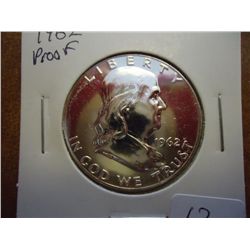 1962 FRANKLIN HALF DOLLAR PROOF SPOT ON REV.