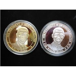 2-2009 BARACK OBAMA INAUGURATION TOKENS (PF)