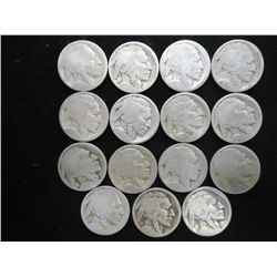 15 NO DATE BUFFALO NICKELS