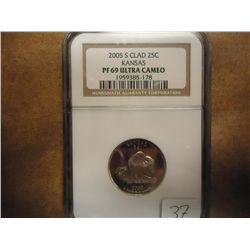2005-S KANSAS QUARTER NGC PF69 ULTRA CAMEO
