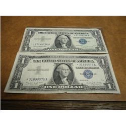 1957-A & 57-B $1 SILVER CERTIFICATES STAR NOTES