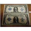 Image 1 : 2-1923 LARGE SIZE $1 SILVER CERTIFICATES