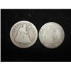 Image 1 : 1853 & 77 SEATED LIBERTY QUARTERS