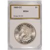 Image 1 : 1880-CC MORGAN SILVER DOLLAR, PCI MS-64  WHITE