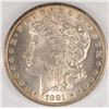Image 2 : 1881-CC MORGAN SILVER DOLLAR, ACG MS-64 WHITE