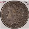 Image 1 : 1891-CC MORGAN DOLLAR VG (RIM DAMAGE)