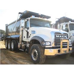 2014 MACK GU713 TRI AXLE DUMP, S/N 1M2AX07C9EM018492, MACK MP8 445, 10 SPD, 44K REAR, 18K FRONT, ENG