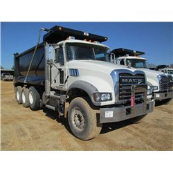 2014 MACK GU713 TRI AXLE DUMP, S/N 1M2A07C4EM018495, MACK MP8 445HP, 10 SPD, 44K REARS, 18K FRONT, E