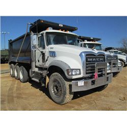 2014 MACK GU713 TRI-AXLE DUMP, S/N 1M2AX07C6EM018496, MP8-445C MACK DIESEL ENG, MAXITORQUET310 10 SP