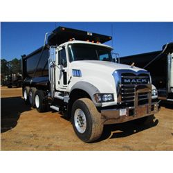 2013 MACK GU713 TRI AXLE DUMP, S/N 1M2AX09C5DM018551, 425 HP MACK MP8-425M ENG, 10 SPD MACK TRANS, 4