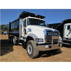 2013 MACK GU713 TRI AXLE DUMP, S/N 1M2AX09C2DM01855, 425 HP MACK MP8-425M ENG, 10 SPD MACK TRANS, 44