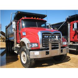 2013 MACK GU713 TRI-AXLE DUMP, S/N 1M2AX09C4DM018573, MACK MP8-425M, 10 SPD, 44K REARS, 18K FRONT, E