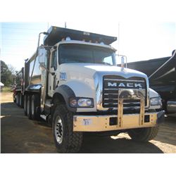 2013 MACK GU713 TRI AXLE DUMP, S/N 1M2AX09C5DM017321, 425HP MACK MP8-425M ENG, 10 SPD MACK TRANS, 44
