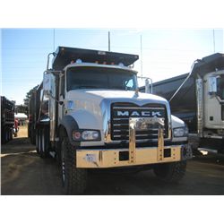 2013 MACK GU713 TRI AXLE DUMP, S/N 1M2AX09C6DM017330, 425HP MACK MP8-425M ENG, 10 SPD MACK TRANS, 44