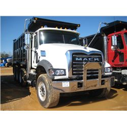 2013 MACK GU713 TRI-AXLE DUMP, S/N 1M2AX09C8DM018558, 425 HP MACK MP8 DIESEL ENG, 10 SPD TRANS, 44K 