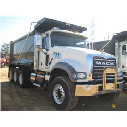2011 MACK GU713 TRI-AXLE DUMP, S//N 1M2AX09C0BM010354, MP8 425 MACK DIESEL ENG, T310 MACK TRANS, 44K