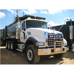2009 MACK GU713 TRI-AXLE DUMP, S/N 1M2AX09C69M003788, 425 HP MP8 DIESEL ENG, A/T, 44K REARS, 18K FRO