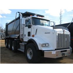 2008 KENWORTH T800 TRI AXLE DUMP, S/N 1NKDXUEXX8J222141, 475HP CAT DIESEL ENG, 8LL TRANS, 46K REARS,