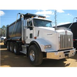 2008 KENWORTH T800 TRI AXLE DUMP, S/N 1NKDXUEX38J222143, 475HP CAT DIESEL ENG, 8LL TRANS, 46K REARS,