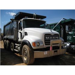 2003 MACK CU713 TRI AXLE DUMP, S/N 1M2AG11C13M006476, MACK 350, 8LL, 44K REARS, 18K FRONT, DF, ENG B