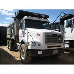 2000 FREIGHTLINER FL112 T/A DUMP, S/N 1FVNTWEB1YHG72320, CAT C12 ENG, 8LL TRANS, 46K REARS, 18K FRON