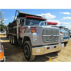 1993 FORD L9000 TRI-AXLE DUMP, S/N 1FDZU90X9PVA20995, CAT DIESEL ENG, 8LL TRANS, 44K REARS, 18K FRON
