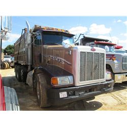 1996 PETERBILT 377 TRI-AXLE DUMP, S/M 1XPCDB9X6TN396812, CAT DIESEL ENG, 10 SPD TRANS, 38K REARS, 12