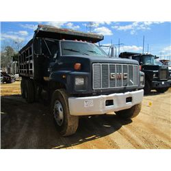 1995 GMC TOPKICK T/A DUMP, S/N 1GDT7H4J1SJ518024, CAT DIESEL, A/T, A/B, 14' WARREN DUMP BODY, 15 YD 