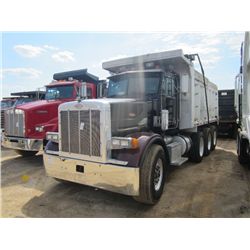 1995 PETERBILT 357 TRI-AXLE DUMP, S/N 1XPALA0X9SN358104, 3406 425 HP CAT ENG, 10 SPD TRANS, 46K REAR