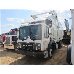 2014 MACK MRU613 FRONT LOAD GARBAGE TRUCK, S/N 1M2AV04C4EM010519, MACK MP7 345HP, ALLISON A/T, 46K R