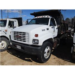 1998 GMC C6500 S/A DUMP, S/N 1GDJ7H1P0WJ510020, GAS ENG, 5 SPD TRANS, 10' STEEL DUMP BODY, ODOMETER 