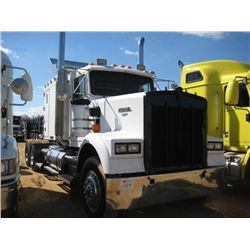 KENWORTH T/A TRUCK TRACTOR, CAT 3406B ENG, 8LL TRANS, 38K REARS, 12K FRONT, ENG BRAKE, SLEEPER, 11R2